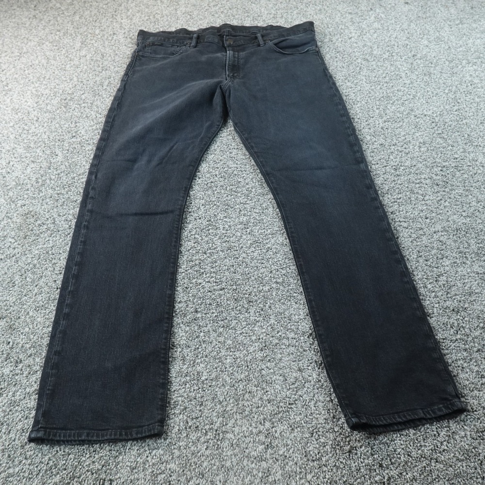 Polo Ralph Lauren Jeans Mens 38X32 Dark Black Denim Pants Varick Slim Straight